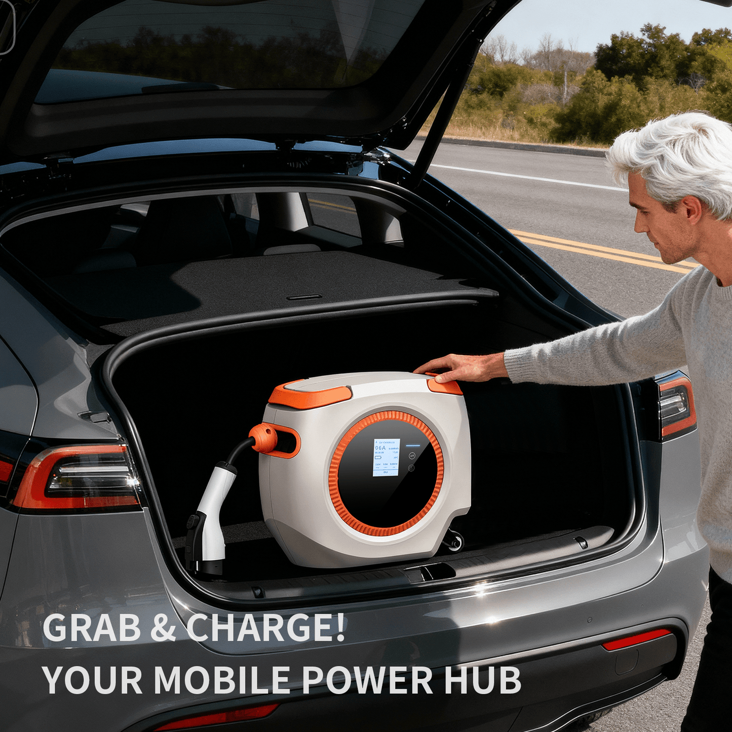 Portable EV Charger | 3.5KW AC | APP Control Wallbox